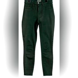 L’Agence Women’s Army Coated Mid Rise Skinny Jeans Sz 25